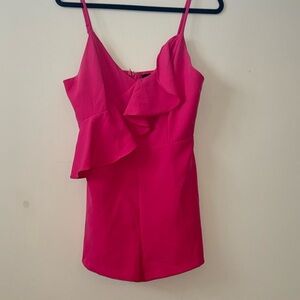 Elegant Pink Ruffle Women's Top